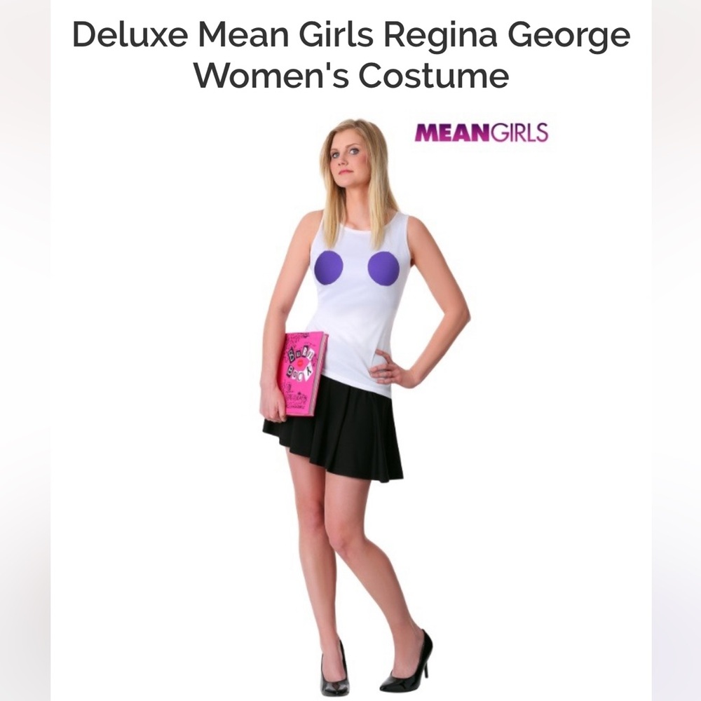 New Deluxe Mean Girls Regina George Women's Costume pink skirt Halloween costume